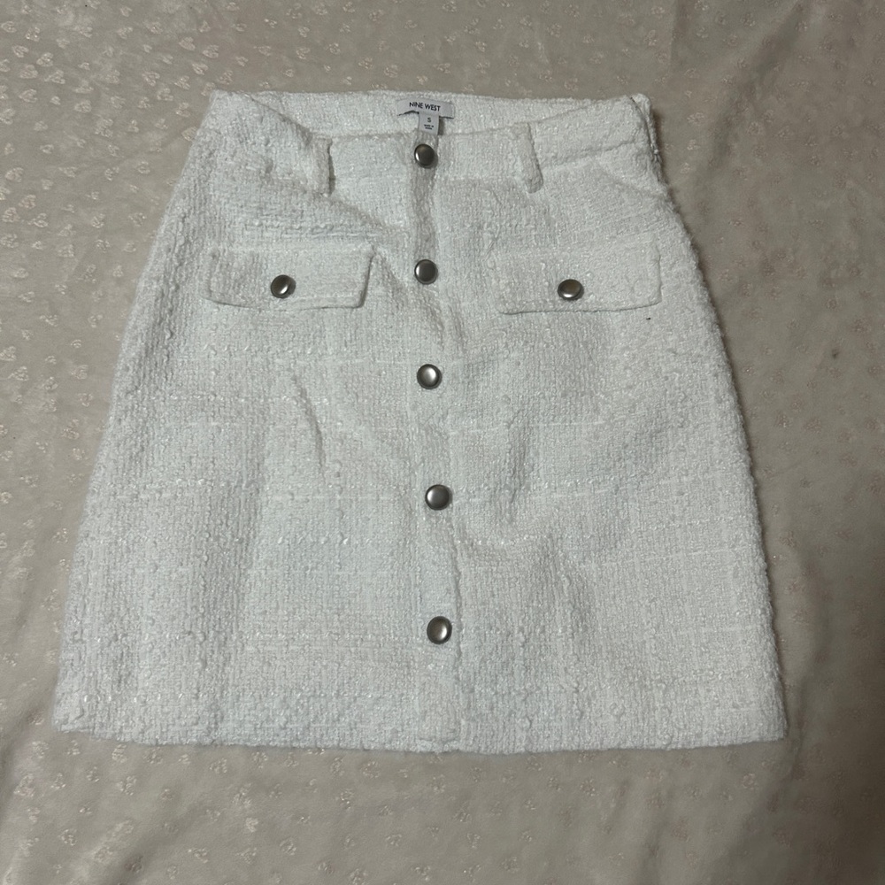 Nine West White Mini Pencil Skirt Work